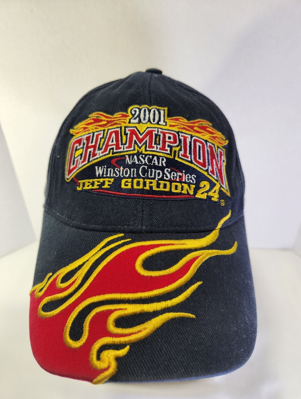 Vintage Jeff Gordon 2001 Winston Cup Champion Strapback Hat Chase Authentics Y2K